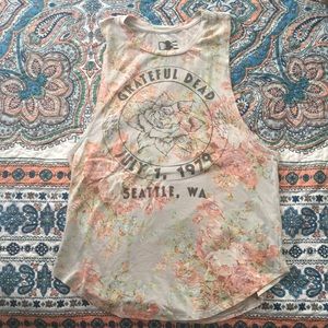 Urban Outfitters Floral Grateful Dead Muscle Tee